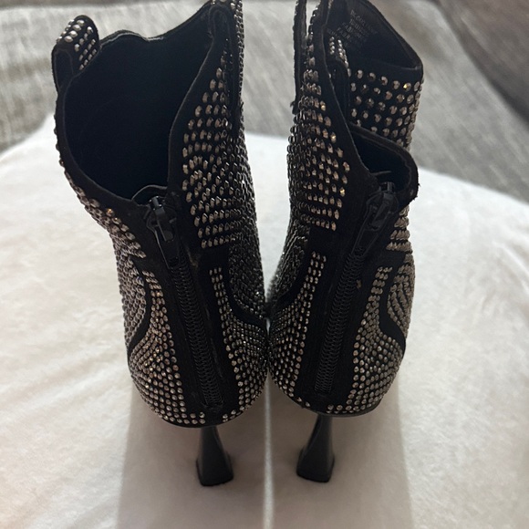 INC International Concepts Black Studded Heeled Boots NEW - Picture 6 of 8